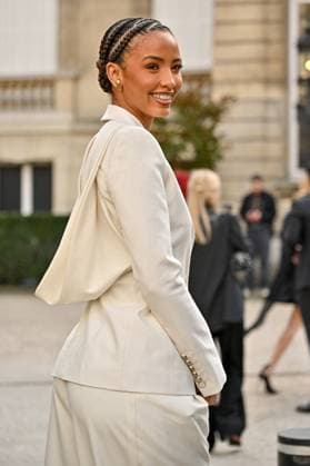 PFW Nina Ricci Outside Arrivals Flora Coquerel arriving at Nina Ricci show during Paris Fashion Week in Paris, France on March 7, 2025. Photo by Julien Reynaud APS-Medias ABACAPRESS.COM Paris France  Copyright: xReynaudxJulien APS-Medias ABACAx