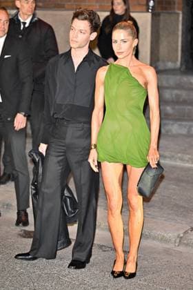 PFW Victoria Beckham Outside Arrivals Caroline Daur and boyfriend arriving at Victoria Beckham show during Paris Fashion Week in Paris, France on March 7, 2025. Photo by Julien Reynaud APS-Medias ABACAPRESS.COM Paris France  Copyright: xReynaudxJulien APS-Medias ABACAx