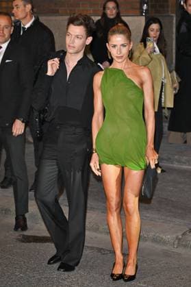 PFW Victoria Beckham Outside Arrivals Caroline Daur and boyfriend arriving at Victoria Beckham show during Paris Fashion Week in Paris, France on March 7, 2025. Photo by Julien Reynaud APS-Medias ABACAPRESS.COM Paris France  Copyright: xReynaudxJulien APS-Medias ABACAx