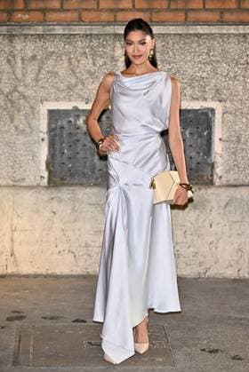 PFW Victoria Beckham Outside Arrivals Pritika Swarup arriving at Victoria Beckham show during Paris Fashion Week in Paris, France on March 7, 2025. Photo by Julien Reynaud APS-Medias ABACAPRESS.COM Paris France  Copyright: xReynaudxJulien APS-Medias ABACAx