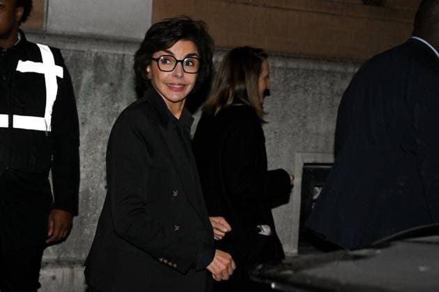 PFW Victoria Beckham Outside Arrivals Rachida Dati, french minister of Culture arriving at Victoria Beckham show during Paris Fashion Week in Paris, France on March 7, 2025. Photo by Julien Reynaud APS-Medias ABACAPRESS.COM Paris France  Copyright: xReynaudxJulien APS-Medias ABACAx
