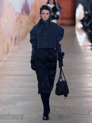 PFW - Time Runway A model walks the runway during the Time Womenswear Fall Winter 2025-2026 show as part of Paris Fashion, on March 6, 2025 in Paris, France. Photo by Alain-Gil Gonzalez ABACAPRESS.COM Paris France  Copyright: xGonzalezxAlain-Gil ABACAx