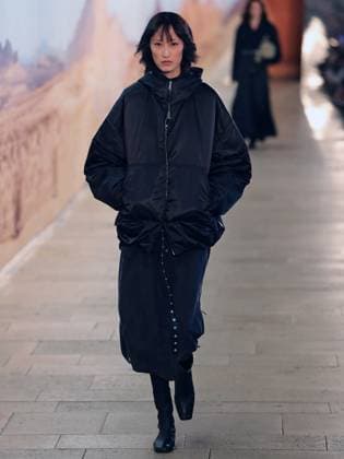 PFW - Time Runway A model walks the runway during the Time Womenswear Fall Winter 2025-2026 show as part of Paris Fashion, on March 6, 2025 in Paris, France. Photo by Alain-Gil Gonzalez ABACAPRESS.COM Paris France  Copyright: xGonzalezxAlain-Gil ABACAx