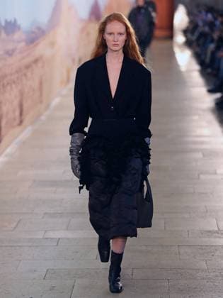PFW - Time Runway A model walks the runway during the Time Womenswear Fall Winter 2025-2026 show as part of Paris Fashion, on March 6, 2025 in Paris, France. Photo by Alain-Gil Gonzalez ABACAPRESS.COM Paris France  Copyright: xGonzalezxAlain-Gil ABACAx
