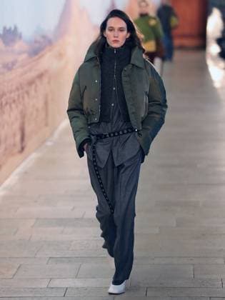 PFW - Time Runway A model walks the runway during the Time Womenswear Fall Winter 2025-2026 show as part of Paris Fashion, on March 6, 2025 in Paris, France. Photo by Alain-Gil Gonzalez ABACAPRESS.COM Paris France  Copyright: xGonzalezxAlain-Gil ABACAx