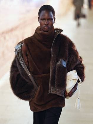 PFW - Time Runway A model walks the runway during the Time Womenswear Fall Winter 2025-2026 show as part of Paris Fashion, on March 6, 2025 in Paris, France. Photo by Alain-Gil Gonzalez ABACAPRESS.COM Paris France  Copyright: xGonzalezxAlain-Gil ABACAx