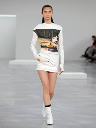 PFW - Issey Miyake Runway A model walks the runway during the Issey Miyake Womenswear Fall Winter 2025-2026 show as part of Paris Fashion, on March 7, 2025 in Paris, France. Photo by Alain-Gil Gonzalez ABACAPRESS.COM Paris France  Copyright: xGonzalezxAlain-Gil ABACAx
