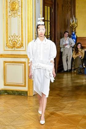 Paris Fashion Week, Roisin Pierce Modenschau PFW - Roisín Pierce Runway A model walks the runway during the Róisín Pierce Womenswear Fall Winter 2025-2026 show as part of Paris Fashion on March 07, 2025 in Paris, France. Photo by Shootpix ABACAPRESS.COM Paris France  Copyright: xShootpix ABACAx