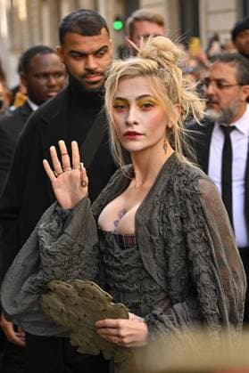 PFW Vivienne Westwood Outside Arrivals Paris Jackson arriving at Vivienne Westwood show during Paris Fashion Week in Paris, France on March 8, 2025. Photo by Julien Reynaud APS-Medias ABACAPRESS.COM Paris France  Copyright: xReynaudxJulien APS-Medias ABACAx