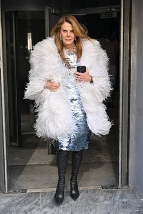 PFW Ludovic de Saint Sernin Outside Arrivals Anna Dello Russo arriving at Ludovic de Saint Sernin show during Paris Fashion Week in Paris, France on March 8, 2025. Photo by Julien Reynaud APS-Medias ABACAPRESS.COM Paris France  Copyright: xReynaudxJulien APS-Medias ABACAx
