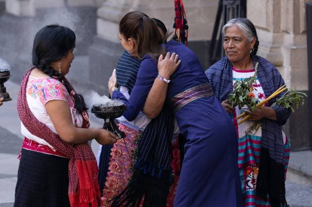 March 8, 2025, Mexico City, Mexico: In the framework of International Women s Day, President Claudia Sheinbaum Pardo led a commemorative ceremony at the National Palace, which was attended by officials of her government. Mexico City Mexico - ZUMAl178 20250308_znp_l178_004 Copyright: xCristianxLeyvax