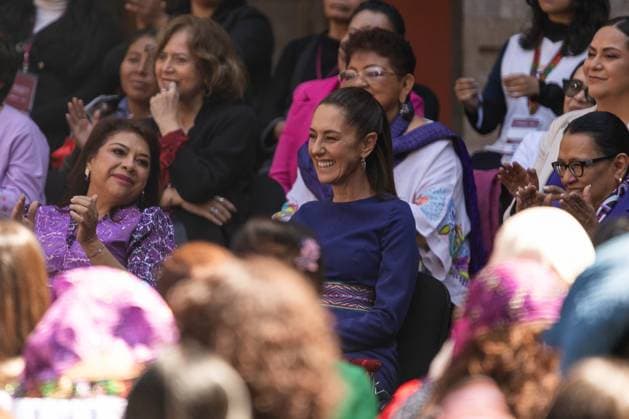 March 8, 2025, Mexico City, Mexico: In the framework of International Women s Day, President Claudia Sheinbaum Pardo led a commemorative ceremony at the National Palace, which was attended by officials of her government. Mexico City Mexico - ZUMAl178 20250308_znp_l178_029 Copyright: xCristianxLeyvax