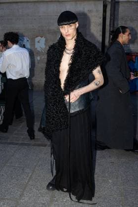 PFW - Ann Demeulemeester PAP - Arrivals NB Aime Simone attends Ann Demeulemeester Womenswear Fall Winter 2025-2026 show as part of Paris Fashion Week on March 08, 2025 in Paris, France. Photo by Nasser Berzane ABACAPRESS.COM Paris France  Copyright: xBerzanexNasser ABACAx
