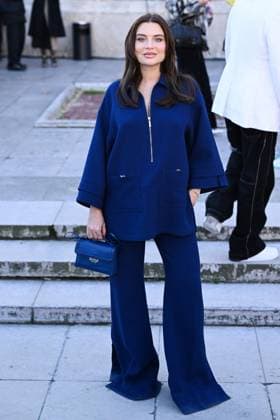 PFW Elie Saab Arrivals Veronica Ferraro attending the Elie Saab Womenswear Fall Winter 2025-2026 show as part of Paris Fashion Week in Paris, France on March 08, 2025. Photo by Aurore Marechal ABACAPRESS.COM Paris France  Copyright: xMarechalxAurore ABACAx