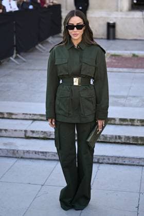 PFW Elie Saab Arrivals Tamara Kalinic attending the Elie Saab Womenswear Fall Winter 2025-2026 show as part of Paris Fashion Week in Paris, France on March 08, 2025. Photo by Aurore Marechal ABACAPRESS.COM Paris France  Copyright: xMarechalxAurore ABACAx