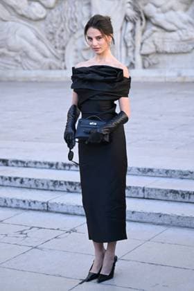 PFW Elie Saab Arrivals Carina Zavline attending the Elie Saab Womenswear Fall Winter 2025-2026 show as part of Paris Fashion Week in Paris, France on March 08, 2025. Photo by Aurore Marechal ABACAPRESS.COM Paris France  Copyright: xMarechalxAurore ABACAx