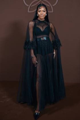 PFW Georges Hobeika Photocall Afiya Bennett attending the Georges Hobeika Womenswear Fall Winter 2025-2026 show as part of Paris Fashion Week in Paris, France on March 08, 2025. Photo by Aurore Marechal ABACAPRESS.COM Paris France  Copyright: xMarechalxAurore ABACAx