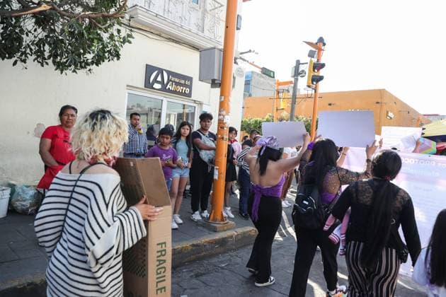 International Women s Day Strike in Mexico Hundreds of women join the worldwide protest against gender-violence, marching on main streets of Tlaxcala on the occasion of International Women s Day strike. on March 8, 2025 inTlaxcala, Mexico. (Photo by Essene Hernandez Eyepix Group) Copyright: xEssenexHernandez xEyepixxGroupx EH_08032025_146056