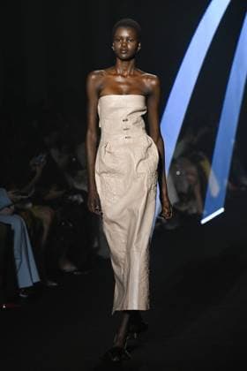 PFW Georges Hobeika Runway A model walks the runway during the Georges Hobeika Womenswear Fall Winter 2025-2026 show as part of Paris Fashion Week in Paris, France on March 08, 2025. Photo by Aurore Marechal ABACAPRESS.COM Paris France  Copyright: xMarechalxAurore ABACAx