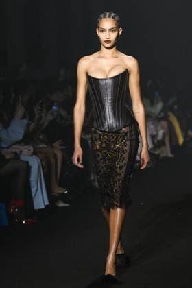 PFW Georges Hobeika Runway A model walks the runway during the Georges Hobeika Womenswear Fall Winter 2025-2026 show as part of Paris Fashion Week in Paris, France on March 08, 2025. Photo by Aurore Marechal ABACAPRESS.COM Paris France  Copyright: xMarechalxAurore ABACAx