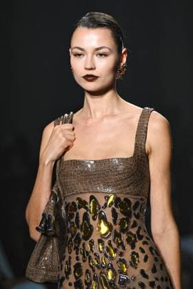 PFW Georges Hobeika Runway A model walks the runway during the Georges Hobeika Womenswear Fall Winter 2025-2026 show as part of Paris Fashion Week in Paris, France on March 08, 2025. Photo by Aurore Marechal ABACAPRESS.COM Paris France  Copyright: xMarechalxAurore ABACAx