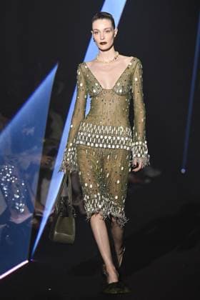 PFW Georges Hobeika Runway A model walks the runway during the Georges Hobeika Womenswear Fall Winter 2025-2026 show as part of Paris Fashion Week in Paris, France on March 08, 2025. Photo by Aurore Marechal ABACAPRESS.COM Paris France  Copyright: xMarechalxAurore ABACAx