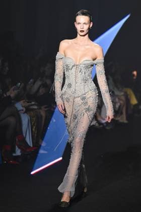 PFW Georges Hobeika Runway A model walks the runway during the Georges Hobeika Womenswear Fall Winter 2025-2026 show as part of Paris Fashion Week in Paris, France on March 08, 2025. Photo by Aurore Marechal ABACAPRESS.COM Paris France  Copyright: xMarechalxAurore ABACAx