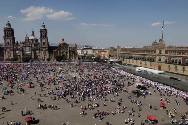 International Women s Day In Mexico Thousands of women demonstrate in the Zocalo of Mexico City, Mexico, on March 8, 2025, to demand an end to gender violence and sexist violence, justice for the victims of femicide, and punishment for the guilty. Nezahualcoyotl, State of Mexico Mexico City Mexico  Copyright: xGerardoxVieyrax originalFilename: 1059681928st.jpg