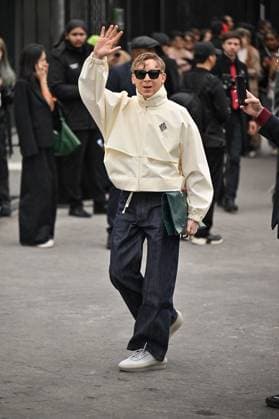 PFW Lacoste Outside Arrivals Eddy De Pretto arriving at Lacoste show during Paris Fashion Week in Paris, France on March 9, 2025. Photo by Julien Reynaud APS-Medias ABACAPRESS.COM Paris France  Copyright: xReynaudxJulien APS-Medias ABACAx