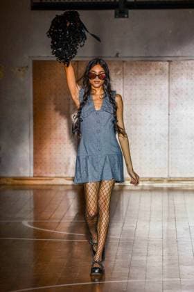 PFW - Florentina Leitner Runway A model walks the runway during the Florentina Leitner Womenswear Fall Winter 2025-2026 show as part of Paris Fashion Week on March 8, 2025 in Paris, France. Photo by Shootpix ABACAPRESS.COM Paris France  Copyright: xShootpix ABACAx