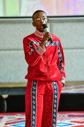 PFW Maxhosa Africa Runway - Paris Maglerius Maximus performance on the runway during the Maxhosa Africa Womenswear Fall Winter 2025-2026 show as part of Paris Fashion on March 08, 2025 in Paris, France . Photo by Shootpix ABACAPRESS.COM Paris France  Copyright: xShootpix ABACAx