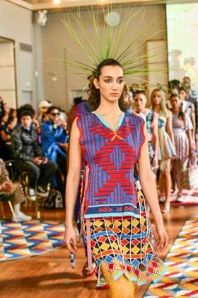 PFW Maxhosa Africa Runway - Paris A model walks the runway during the Maxhosa Africa Womenswear Fall Winter 2025-2026 show as part of Paris Fashion on March 08, 2025 in Paris, France . Photo by Shootpix ABACAPRESS.COM Paris France  Copyright: xShootpix ABACAx