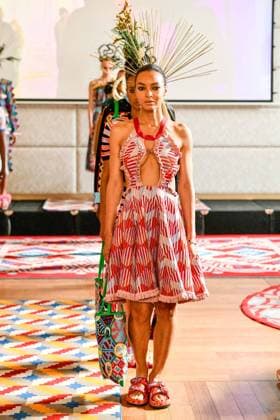 PFW Maxhosa Africa Runway - Paris A model walks the runway during the Maxhosa Africa Womenswear Fall Winter 2025-2026 show as part of Paris Fashion on March 08, 2025 in Paris, France . Photo by Shootpix ABACAPRESS.COM Paris France  Copyright: xShootpix ABACAx