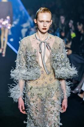 PFW - Georges Hobeika Runway - Paris A model walks the runway during the Georges Hobeika Womenswear Fall Winter 2025-2026 show as part of Paris Fashion Week at Palais De Tokyo in Paris, France, on March 08, 2025. Photo by Shootpix ABACAPRESS.COM Paris France  Copyright: xShootpix ABACAx