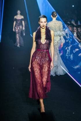 PFW - Georges Hobeika Runway - Paris A model walks the runway during the Georges Hobeika Womenswear Fall Winter 2025-2026 show as part of Paris Fashion Week at Palais De Tokyo in Paris, France, on March 08, 2025. Photo by Shootpix ABACAPRESS.COM Paris France  Copyright: xShootpix ABACAx