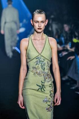 PFW - Georges Hobeika Runway - Paris A model walks the runway during the Georges Hobeika Womenswear Fall Winter 2025-2026 show as part of Paris Fashion Week at Palais De Tokyo in Paris, France, on March 08, 2025. Photo by Shootpix ABACAPRESS.COM Paris France  Copyright: xShootpix ABACAx