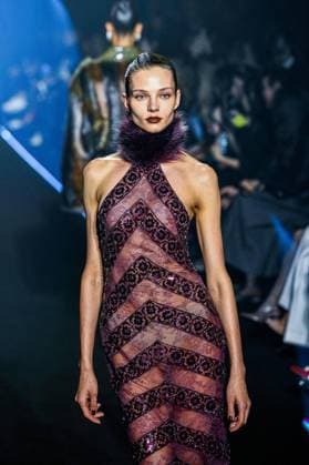 PFW - Georges Hobeika Runway - Paris A model walks the runway during the Georges Hobeika Womenswear Fall Winter 2025-2026 show as part of Paris Fashion Week at Palais De Tokyo in Paris, France, on March 08, 2025. Photo by Shootpix ABACAPRESS.COM Paris France  Copyright: xShootpix ABACAx