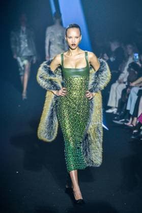 PFW - Georges Hobeika Runway - Paris A model walks the runway during the Georges Hobeika Womenswear Fall Winter 2025-2026 show as part of Paris Fashion Week at Palais De Tokyo in Paris, France, on March 08, 2025. Photo by Shootpix ABACAPRESS.COM Paris France  Copyright: xShootpix ABACAx