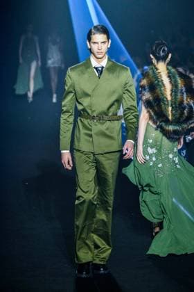 PFW - Georges Hobeika Runway - Paris A model walks the runway during the Georges Hobeika Womenswear Fall Winter 2025-2026 show as part of Paris Fashion Week at Palais De Tokyo in Paris, France, on March 08, 2025. Photo by Shootpix ABACAPRESS.COM Paris France  Copyright: xShootpix ABACAx