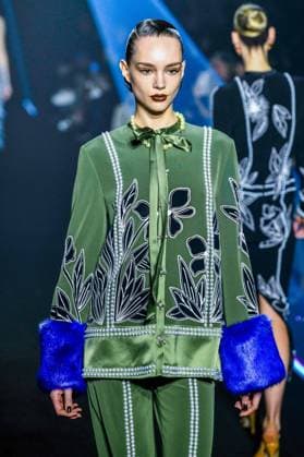 PFW - Georges Hobeika Runway - Paris A model walks the runway during the Georges Hobeika Womenswear Fall Winter 2025-2026 show as part of Paris Fashion Week at Palais De Tokyo in Paris, France, on March 08, 2025. Photo by Shootpix ABACAPRESS.COM Paris France  Copyright: xShootpix ABACAx