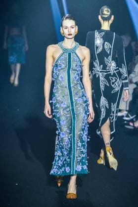PFW - Georges Hobeika Runway - Paris A model walks the runway during the Georges Hobeika Womenswear Fall Winter 2025-2026 show as part of Paris Fashion Week at Palais De Tokyo in Paris, France, on March 08, 2025. Photo by Shootpix ABACAPRESS.COM Paris France  Copyright: xShootpix ABACAx