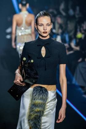 PFW - Georges Hobeika Runway - Paris A model walks the runway during the Georges Hobeika Womenswear Fall Winter 2025-2026 show as part of Paris Fashion Week at Palais De Tokyo in Paris, France, on March 08, 2025. Photo by Shootpix ABACAPRESS.COM Paris France  Copyright: xShootpix ABACAx
