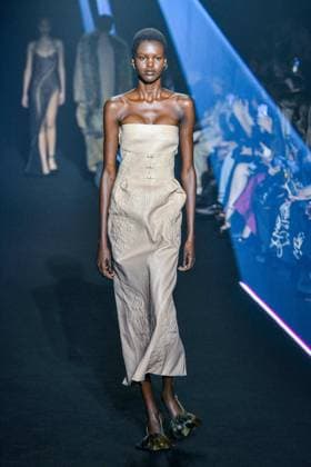 PFW - Georges Hobeika Runway - Paris A model walks the runway during the Georges Hobeika Womenswear Fall Winter 2025-2026 show as part of Paris Fashion Week at Palais De Tokyo in Paris, France, on March 08, 2025. Photo by Shootpix ABACAPRESS.COM Paris France  Copyright: xShootpix ABACAx