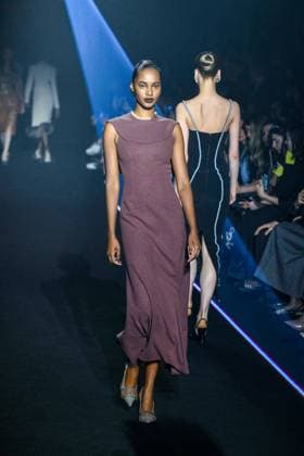 PFW - Georges Hobeika Runway - Paris A model walks the runway during the Georges Hobeika Womenswear Fall Winter 2025-2026 show as part of Paris Fashion Week at Palais De Tokyo in Paris, France, on March 08, 2025. Photo by Shootpix ABACAPRESS.COM Paris France  Copyright: xShootpix ABACAx