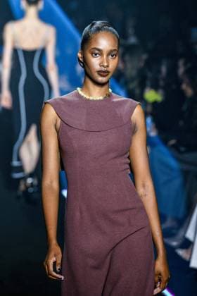 PFW - Georges Hobeika Runway - Paris A model walks the runway during the Georges Hobeika Womenswear Fall Winter 2025-2026 show as part of Paris Fashion Week at Palais De Tokyo in Paris, France, on March 08, 2025. Photo by Shootpix ABACAPRESS.COM Paris France  Copyright: xShootpix ABACAx