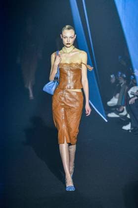 PFW - Georges Hobeika Runway - Paris A model walks the runway during the Georges Hobeika Womenswear Fall Winter 2025-2026 show as part of Paris Fashion Week at Palais De Tokyo in Paris, France, on March 08, 2025. Photo by Shootpix ABACAPRESS.COM Paris France  Copyright: xShootpix ABACAx
