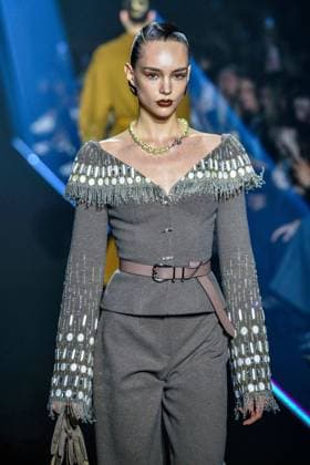PFW - Georges Hobeika Runway - Paris A model walks the runway during the Georges Hobeika Womenswear Fall Winter 2025-2026 show as part of Paris Fashion Week at Palais De Tokyo in Paris, France, on March 08, 2025. Photo by Shootpix ABACAPRESS.COM Paris France  Copyright: xShootpix ABACAx