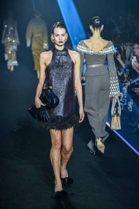 PFW - Georges Hobeika Runway - Paris A model walks the runway during the Georges Hobeika Womenswear Fall Winter 2025-2026 show as part of Paris Fashion Week at Palais De Tokyo in Paris, France, on March 08, 2025. Photo by Shootpix ABACAPRESS.COM Paris France  Copyright: xShootpix ABACAx