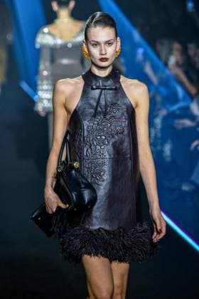 PFW - Georges Hobeika Runway - Paris A model walks the runway during the Georges Hobeika Womenswear Fall Winter 2025-2026 show as part of Paris Fashion Week at Palais De Tokyo in Paris, France, on March 08, 2025. Photo by Shootpix ABACAPRESS.COM Paris France  Copyright: xShootpix ABACAx