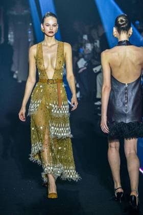 PFW - Georges Hobeika Runway - Paris A model walks the runway during the Georges Hobeika Womenswear Fall Winter 2025-2026 show as part of Paris Fashion Week at Palais De Tokyo in Paris, France, on March 08, 2025. Photo by Shootpix ABACAPRESS.COM Paris France  Copyright: xShootpix ABACAx